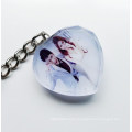 Favor de la boda Crystal Photo Keychain regalos de boda 2015.3D llavero de cristal de láser